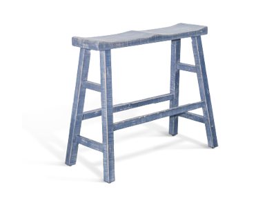 Sunny Designs Marina Ocean Blue 30 Inch Wooden Bench with Seat
