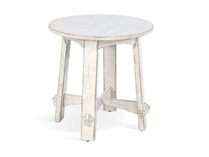 Sunny Designs Marina White Sand 24 Inch End Table