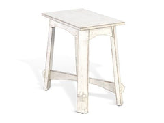 Sunny Designs Marina White Sand Chairside Table