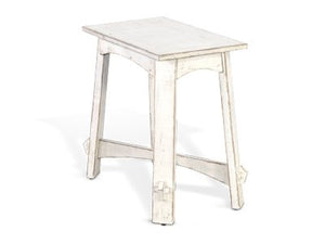 Sunny Designs Marina White Sand Chairside Table