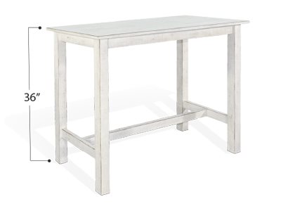 Sunny Designs Marina White Sand Counter-Height Table