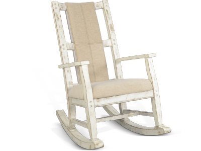 Sunny Designs Marina White Sand Rocker Cushioned Seat & Back