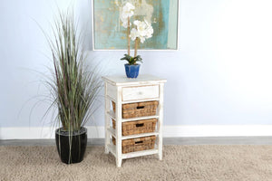 Sunny Designs Marina White Sand Storage Table