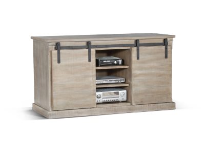 Sunny Designs Mountain Ash Barn Door 65 Inch TV Stand Console