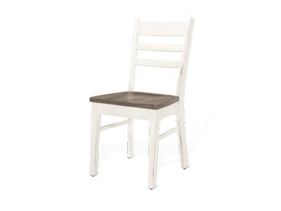 Sunny Designs Pasadena Marble White & Buck Skin Ladderback Dining Chair