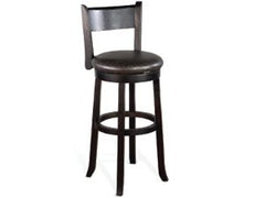 Sunny Designs Scottsdale Black Walnut 30 Inch Swivel Bar Counter-Height Stool with Cushioned Seat & Back