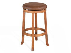 Sunny Designs Sedona Rustic Oak 30 Inch Swivel Counter-Height Stool with Cushioned Seat