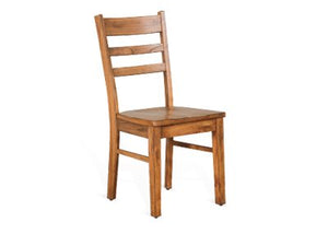 Sunny Designs Sedona Rustic Oak Ladderback Dining Chair with Wood Seat