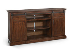 Sunny Designs Tuscany Vintage Mocha TV Stand Console with Fireplace Option