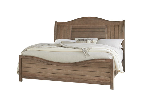Vaughan-Bassett Cool Farmhouse Natural Sleigh Queen Headboard