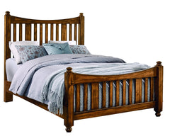 Vaughan-Bassett Maple Road Antique Amish Queen Slat Poster Bed