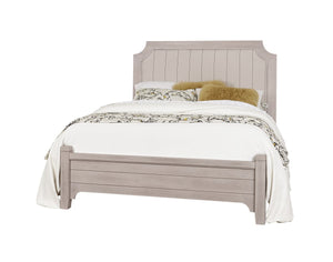 Vaughan-Bassett Bungalow Dover Grey Two-Tone King Upholstered Bed