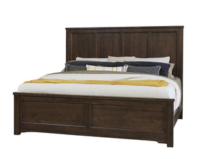 Vaughan-Bassett Crafted Cherry Dark Queen Six Panel Bed