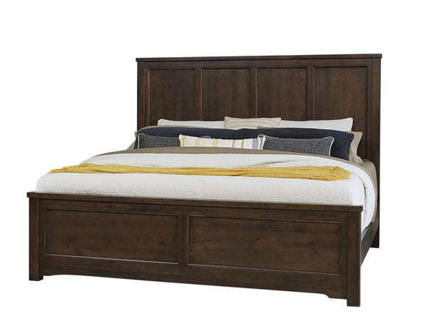 Vaughan-Bassett Crafted Cherry Dark Queen Six Panel Bed