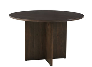 Vaughan-Bassett Crafted Cherry Dining Dark 48 Inch Round Table with Wood Base