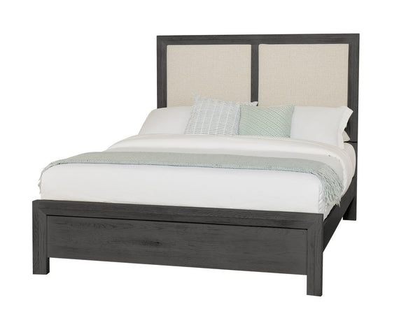 Vaughan-Bassett Custom Express Graphite King Upholstered Bed Pebble