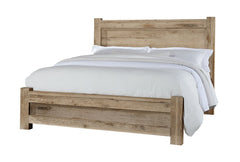 Vaughan-Bassett Dovetail Sun Bleached White California King Poster Bed with Poster Footboard