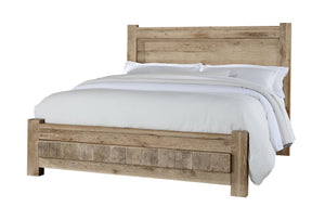 Vaughan-Bassett Dovetail Sun Bleached White King Poster Bed with 6X6 Footboard