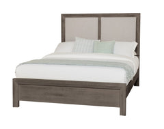 Vaughan-Bassett Custom Express Driftwood Grey California King Upholstered Bed Pebble