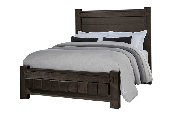 Vaughan-Bassett Dovetail Java California King Poster Bed with 6X6 Footboard