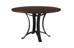 Vaughan-Bassett Crafted Cherry Dining Dark 48 Inch Round Table with Metal Base