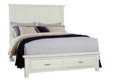 Vaughan-Bassett Maple Road Two-Tone Queen Mansion Storage Bed
