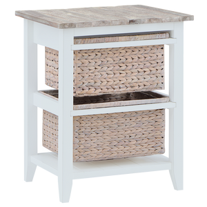 Madison Avenue Caicos Chairside Table in Boardwalk Coastal White