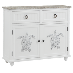 Madison Avenue St. Johns Coastal Boardwalk Cabinet with Antique Highlights Top