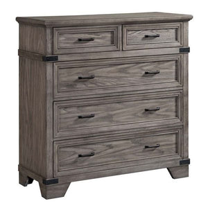 Intercon Forge Brushed Steel Transitional 5-Drawer Media Chest