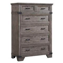Intercon Forge Brushed Steel Transitional 6-Drawer Standard Chest