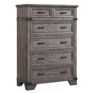 Intercon Forge Brushed Steel Transitional 6-Drawer Standard Chest