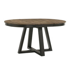 Intercon Harper Brushed Brown & Pecan Transitional Round Dining Table