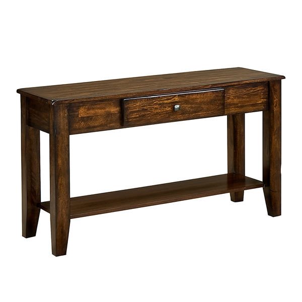 Intercon Kona Raisin Traditional 49 X 18 Sofa Table with Shelf