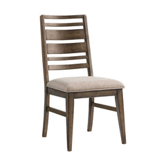 Intercon Kauai Brushed Mango Wood Contemporary Ladder Back Dining Side Chair with Cushion Seat