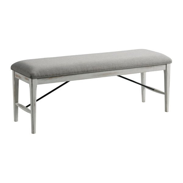 Intercon Modern Rustic Weathered White Modern 50 Inch Backless Dining Bench