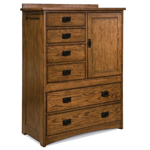 Intercon Rustic Oak Park Mission 6-Drawer Chest with Door
