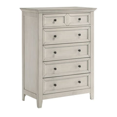 Intercon San Mateo Youth/Teen Rustic White Transitional 5-Drawer Chest