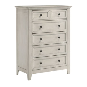 Intercon San Mateo Youth/Teen Rustic White Transitional 5-Drawer Chest