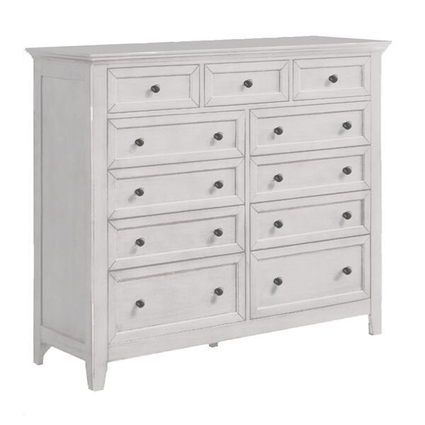 Intercon San Mateo Rustic White 11-Drawer Gentlemans Chest