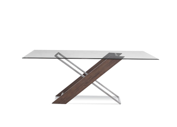 Bassett Mirror Contemporary Gunmetal/Poplar Harmon Rectangle Dining Table
