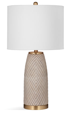 Bassett Mirror Modern Beige with Brass Becky Table Lamp