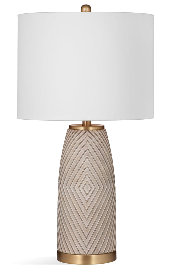 Bassett Mirror Modern Beige with Brass Becky Table Lamp