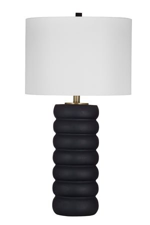Bassett Mirror Modern Black Wood Pareena Table Lamp