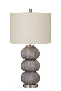 Bassett Mirror Modern Gray/Gold Accents Jed Table Lamp