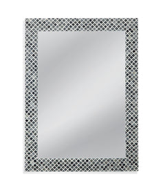 Bassett Mirror Coastal Black/White Henn Wall Mirror