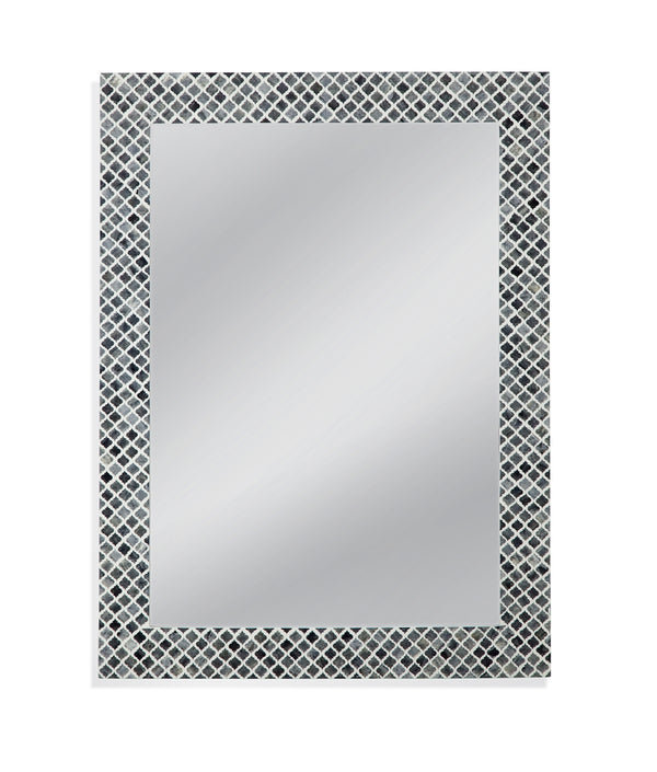 Bassett Mirror Coastal Black/White Henn Wall Mirror