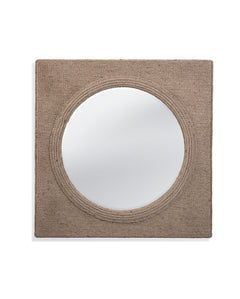 Bassett Mirror Coastal Brown Avon Square Beveled Wall Mirror