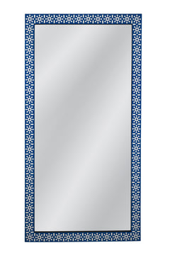 Bassett Mirror Contemporary Blue/Ivory Kamal Floor Mirror
