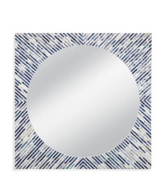 Bassett Mirror Modern Bone Sunburst Bone Wall Mirror