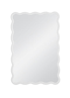 Bassett Mirror Modern White Bryony Rectangular Wall Mirror